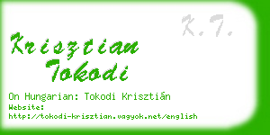 krisztian tokodi business card